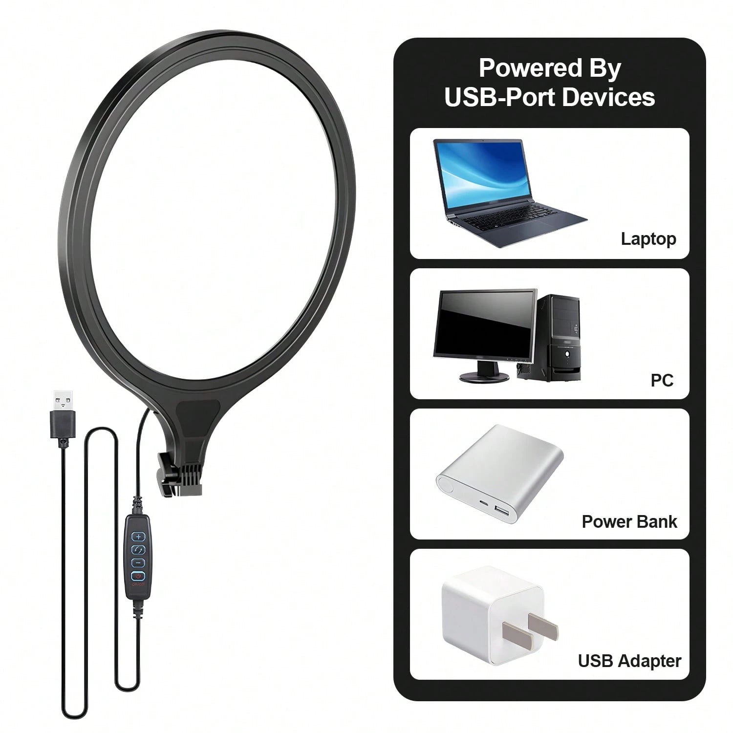 A Set Of Professional Full-Screen Circular Lights With A 10-Inch Large Screen And A 110cm Frosted Stand, Featuring 10-Level Dimming In Three Colors And 180° Vertical Tilt. It Is Suitable For Various S