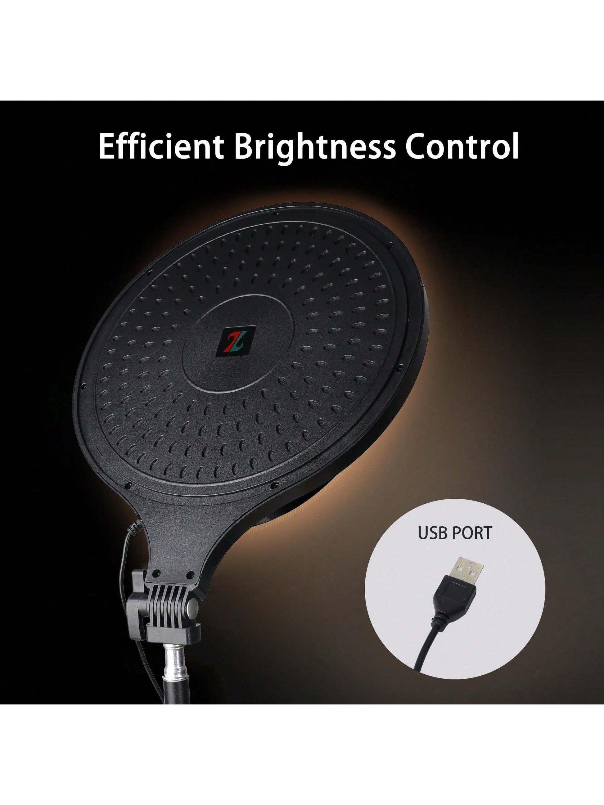 A Set Of Professional Full-Screen Circular Lights With A 10-Inch Large Screen And A 110cm Frosted Stand, Featuring 10-Level Dimming In Three Colors And 180° Vertical Tilt. It Is Suitable For Various S