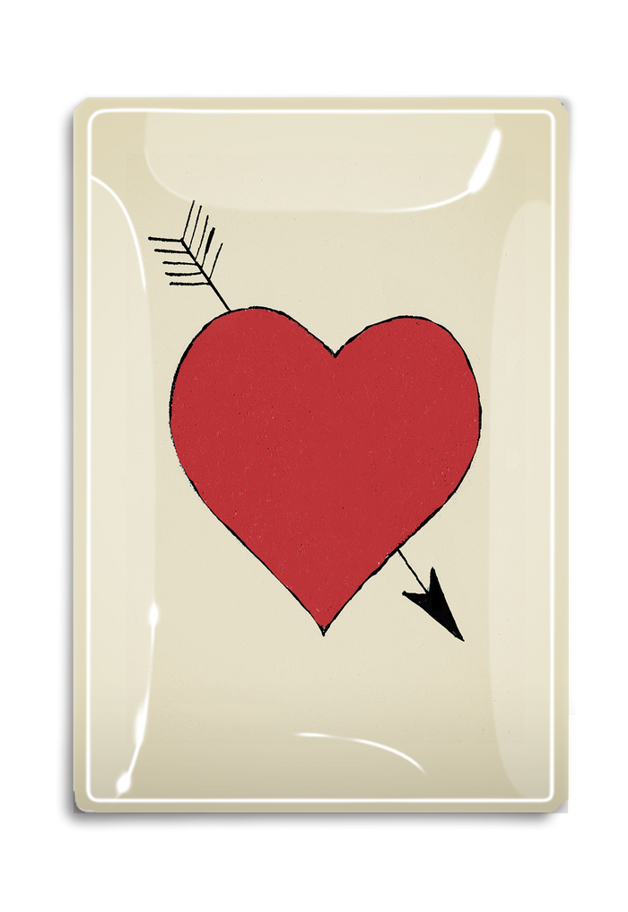 A Study of the Heart Decoupage Glass Tray - Ben's Garden