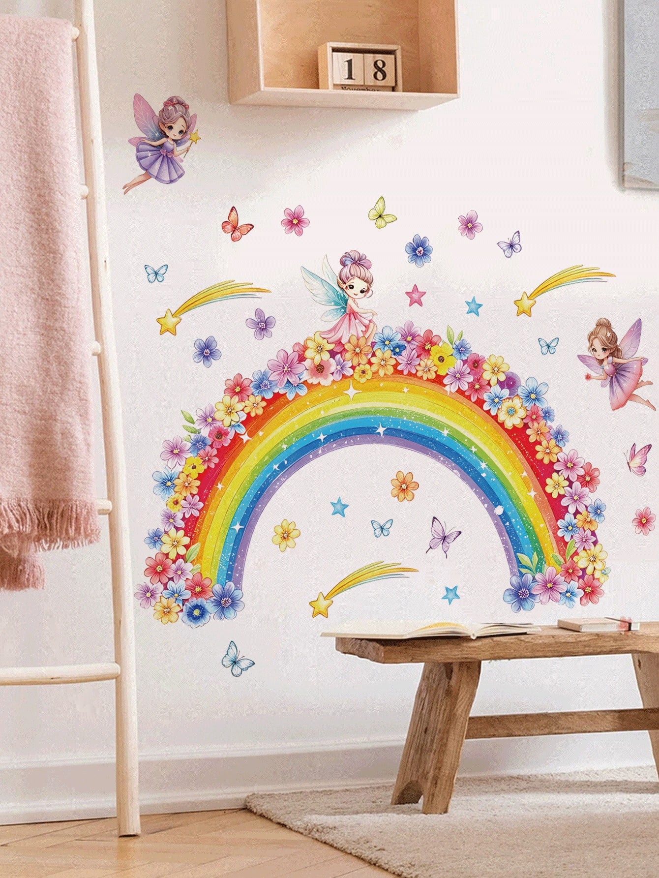 ABC Alphabet Pencil Rocket Wall Decal, Kids Learning Cartoon Sticker, Home Wall Art Decor, Nursery Boys Girls Room, Removable Self-Adhesive Room Art