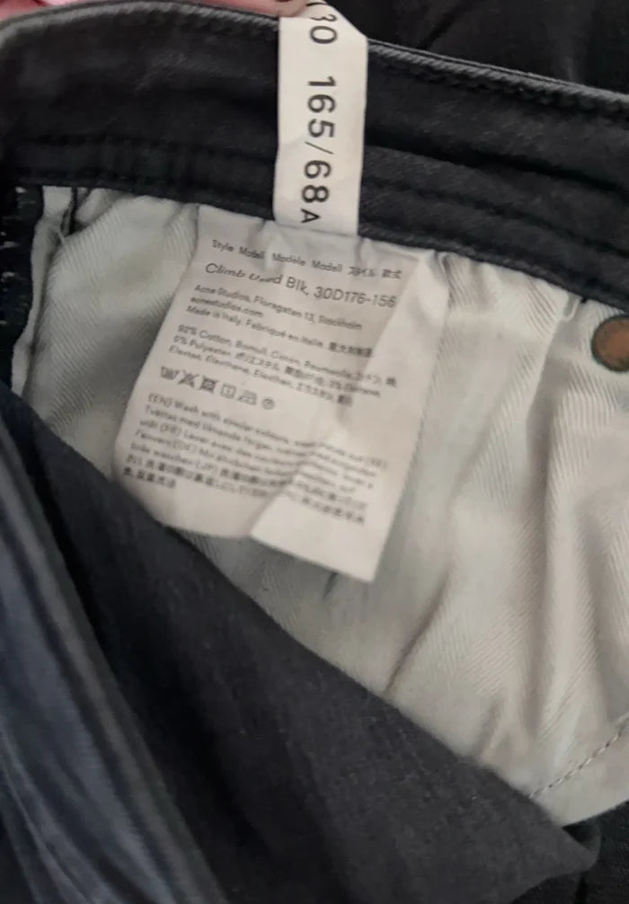 Acne Studios Climb Used Blk-jeans