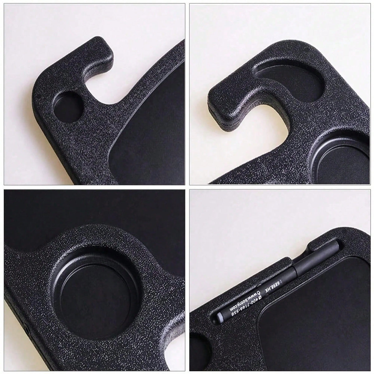 Adjustable Car Tray Table- Multi-Purpose Steering Wheel Mounted Desk For Eating, Working, Recording, Essential Travel Accessory With Drink Holder
