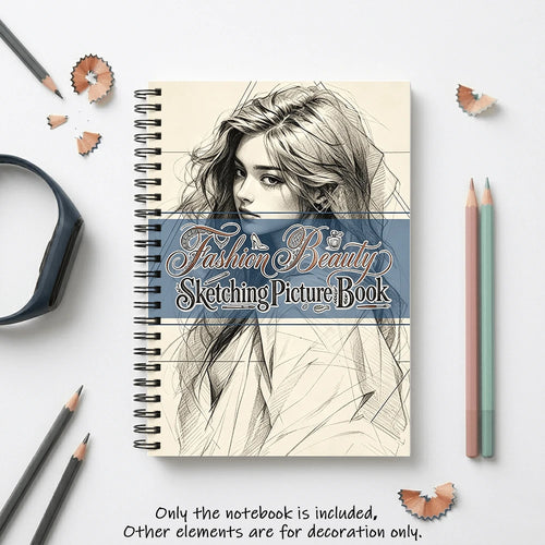 Adult High Fashion Picture Book For Calm Mind & Focus A5 Size 30 One Side Print Thick Pages Spiral Binding Stress Relief Art Therapy Brain Exercise Gift For Friends Couples