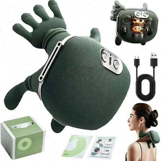 Advanced 4D Shiatsu Neck And Shoulder Massager With Heat & Finger Massage- Wireless, Deep Tissue, Simulated Human Hand Design For Ultimate Pain Relief And Muscle Relaxation