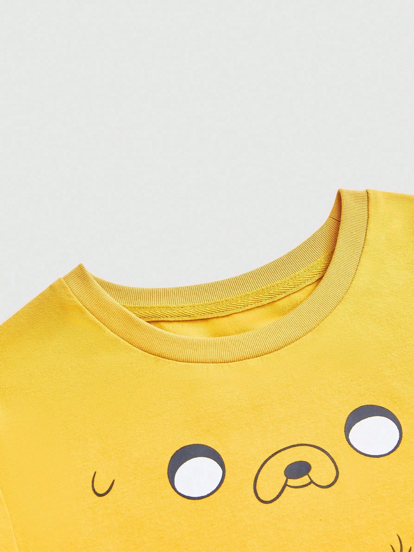 Adventure Time X ROMWE Spring/SummergraphicPlus Size Casual Cartoon Pattern Round Neck Slim Fit Short Sleeve T-Shirt, Summer