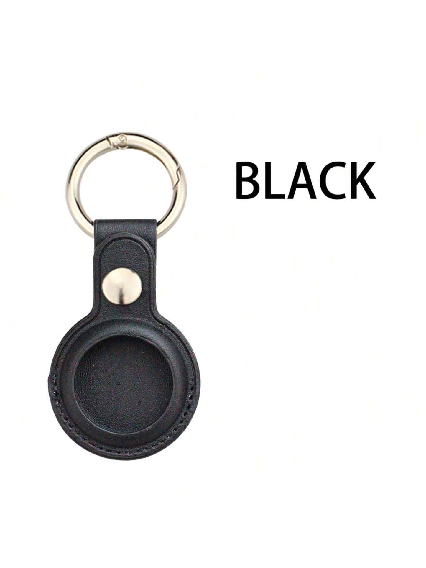 AirTag Protective Leather Case Keychain Compatible With Apple Airtags Holder, Tracker Cover With Airtag Key Ring Compatible New AirTag Dog Collar