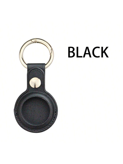 AirTag Protective Leather Case Keychain Compatible With Apple Airtags Holder, Tracker Cover With Airtag Key Ring Compatible New AirTag Dog Collar