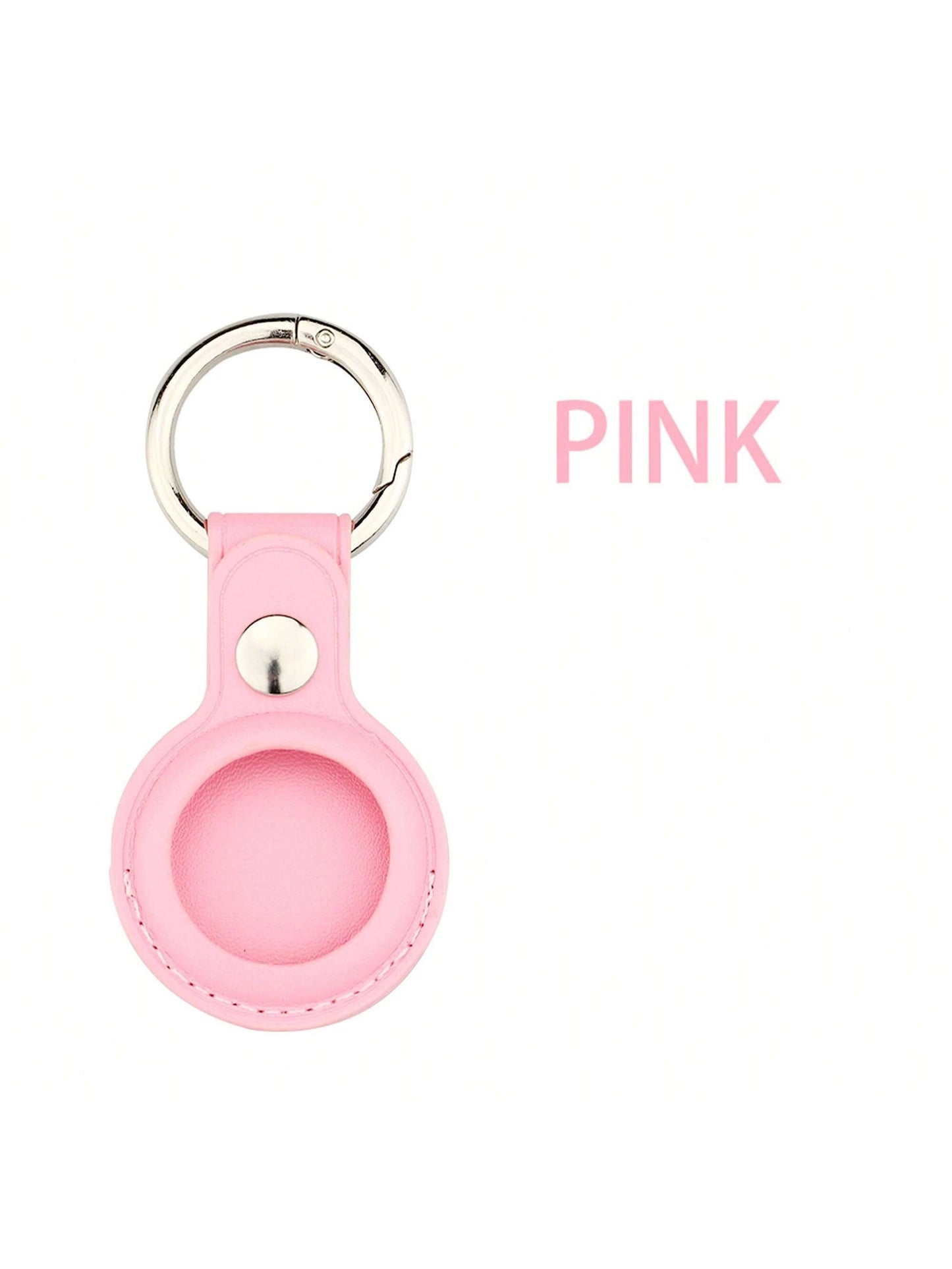 AirTag Protective Leather Case Keychain Compatible With Apple Airtags Holder, Tracker Cover With Airtag Key Ring Compatible New AirTag Dog Collar