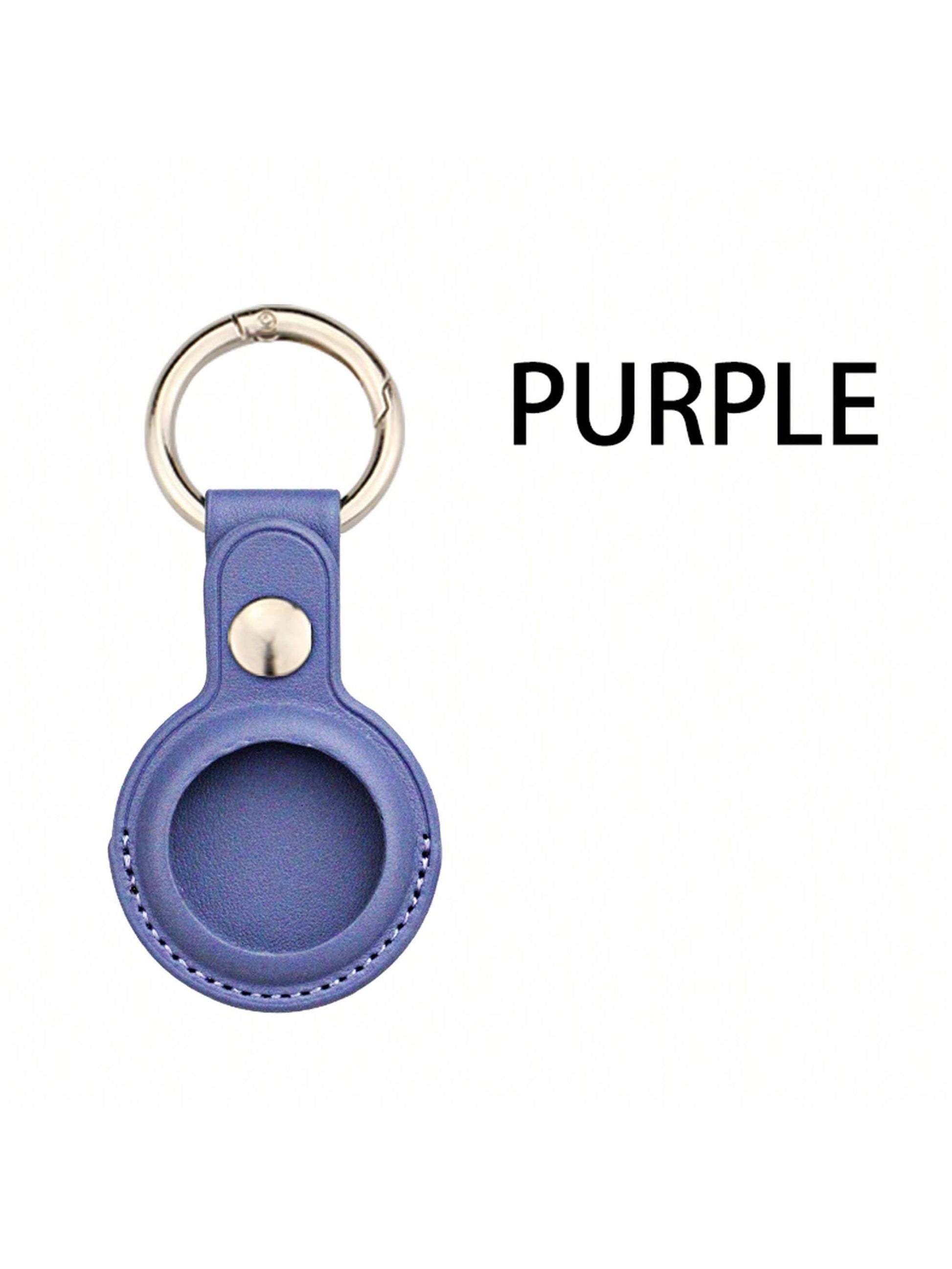 AirTag Protective Leather Case Keychain Compatible With Apple Airtags Holder, Tracker Cover With Airtag Key Ring Compatible New AirTag Dog Collar