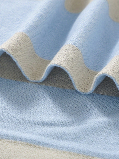 All Season Baby Swaddle Blanket, Newborn Receiving Blanket, Knitted Stroller Blanket, Infant Blanket, Baby Essentials 100*80cm