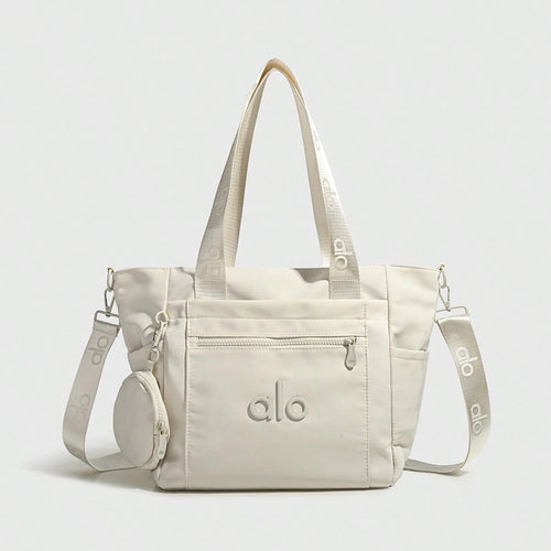 Alo Style Women's Gym Duffel Bag Lightweight Travel Shoulder Tote With Crossbody Strap For Fitness, Yoga & Weekend Trips