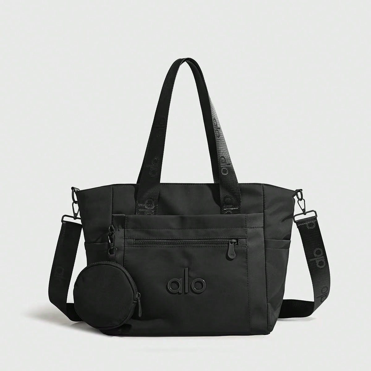 Alo Style Women's Gym Duffel Bag Lightweight Travel Shoulder Tote With Crossbody Strap For Fitness, Yoga & Weekend Trips