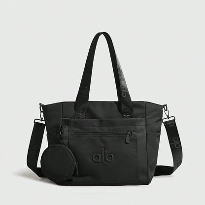 Alo Style Women's Gym Duffel Bag Lightweight Travel Shoulder Tote With Crossbody Strap For Fitness, Yoga & Weekend Trips