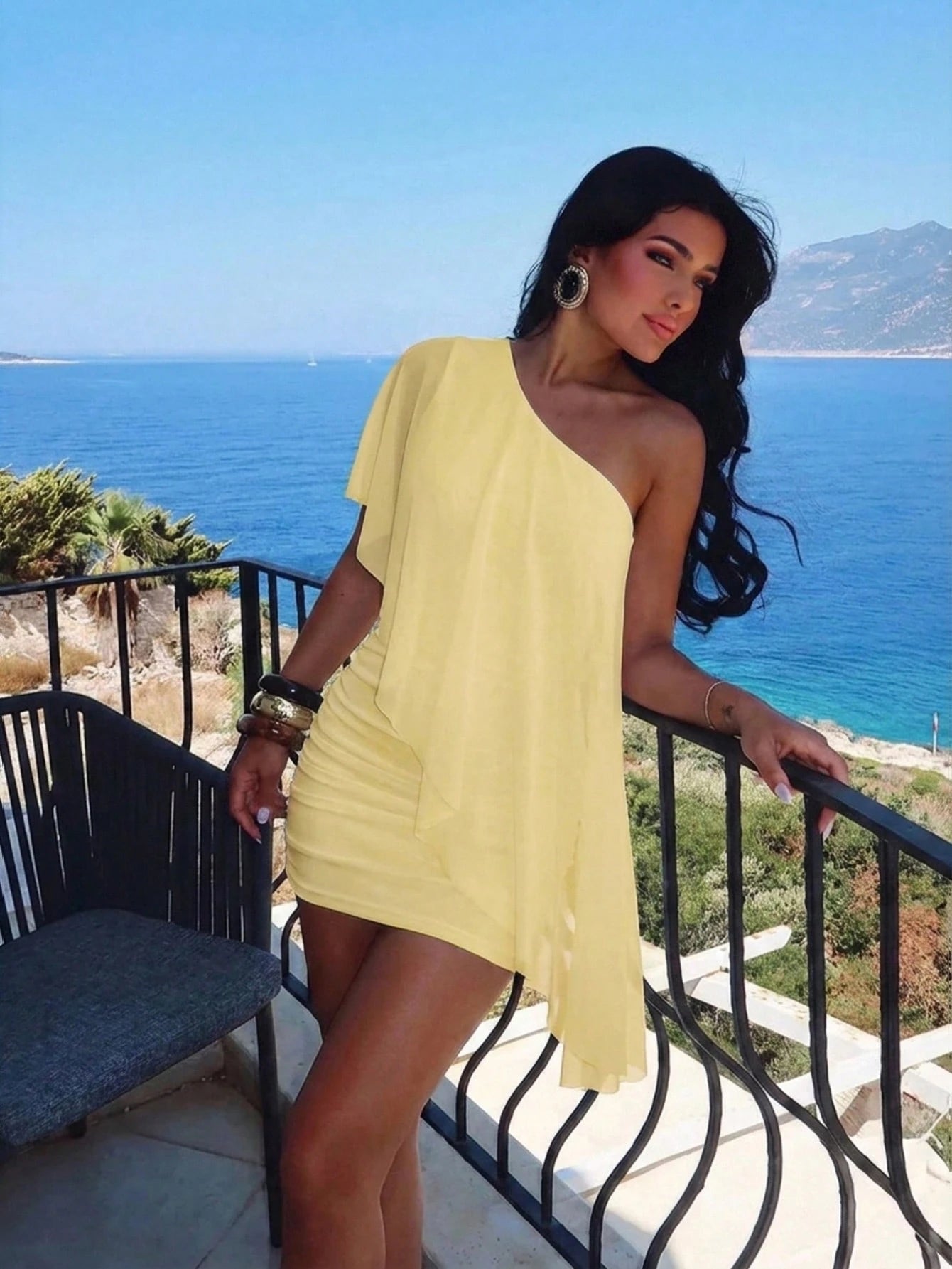 Aloruh Women's Solid Color Sleeveless Mini Dress, Suitable For Beach Vacation,Dresses For Women Summer