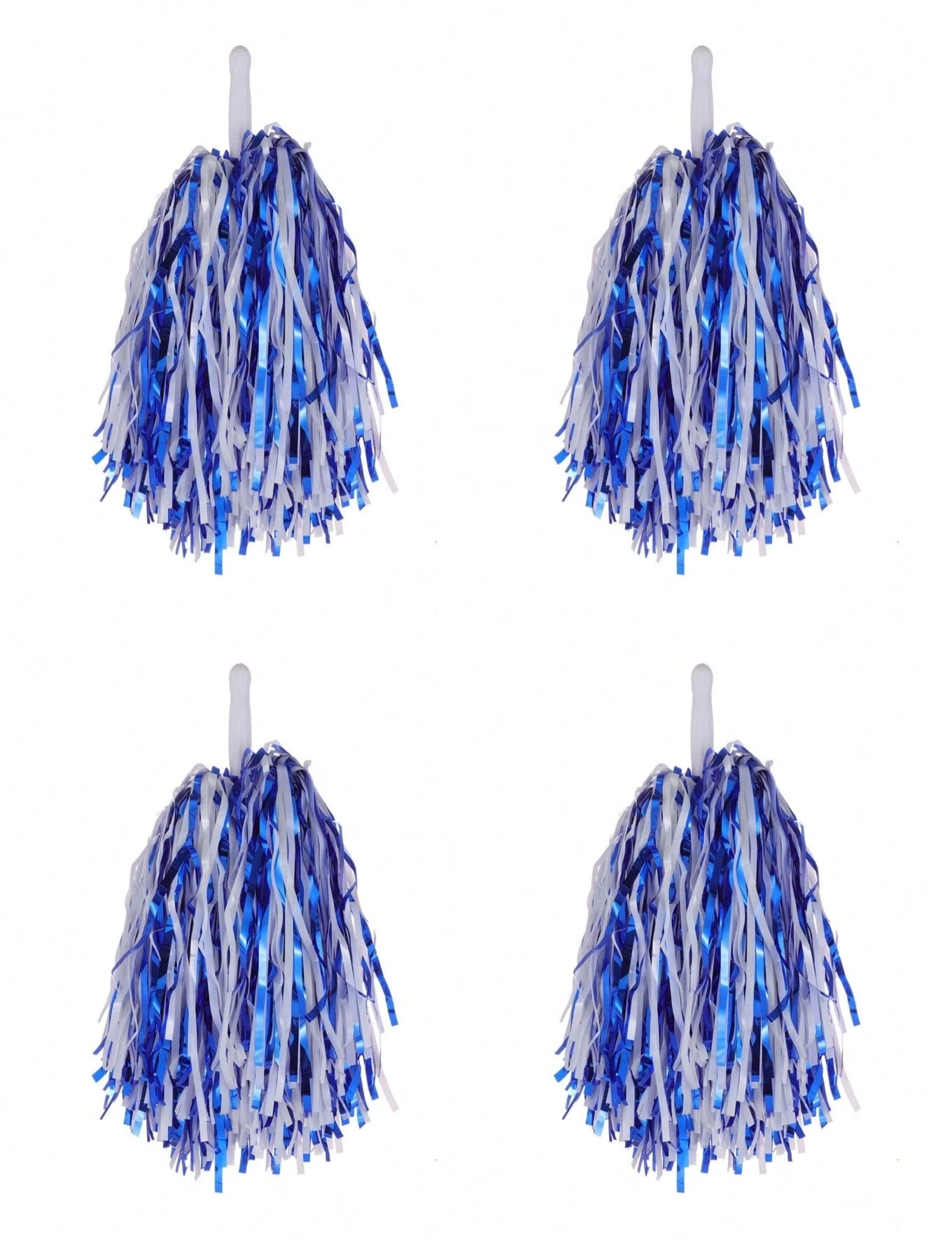 Aluminum Foil Long Thin Ribbon Cheerleading Pom Poms, PE Material Waterproof 20g Ribbon Handle Baton, Reusable Handle Pom Poms, Suitable For Cheerleading Support Pom Poms, Dance Team Performance Tools