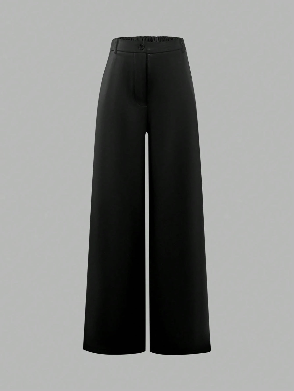 ANCHOSE Women's Elegant High Waist Pocket Design Flare Pants, Loose Fit, Early Autumn Spring
