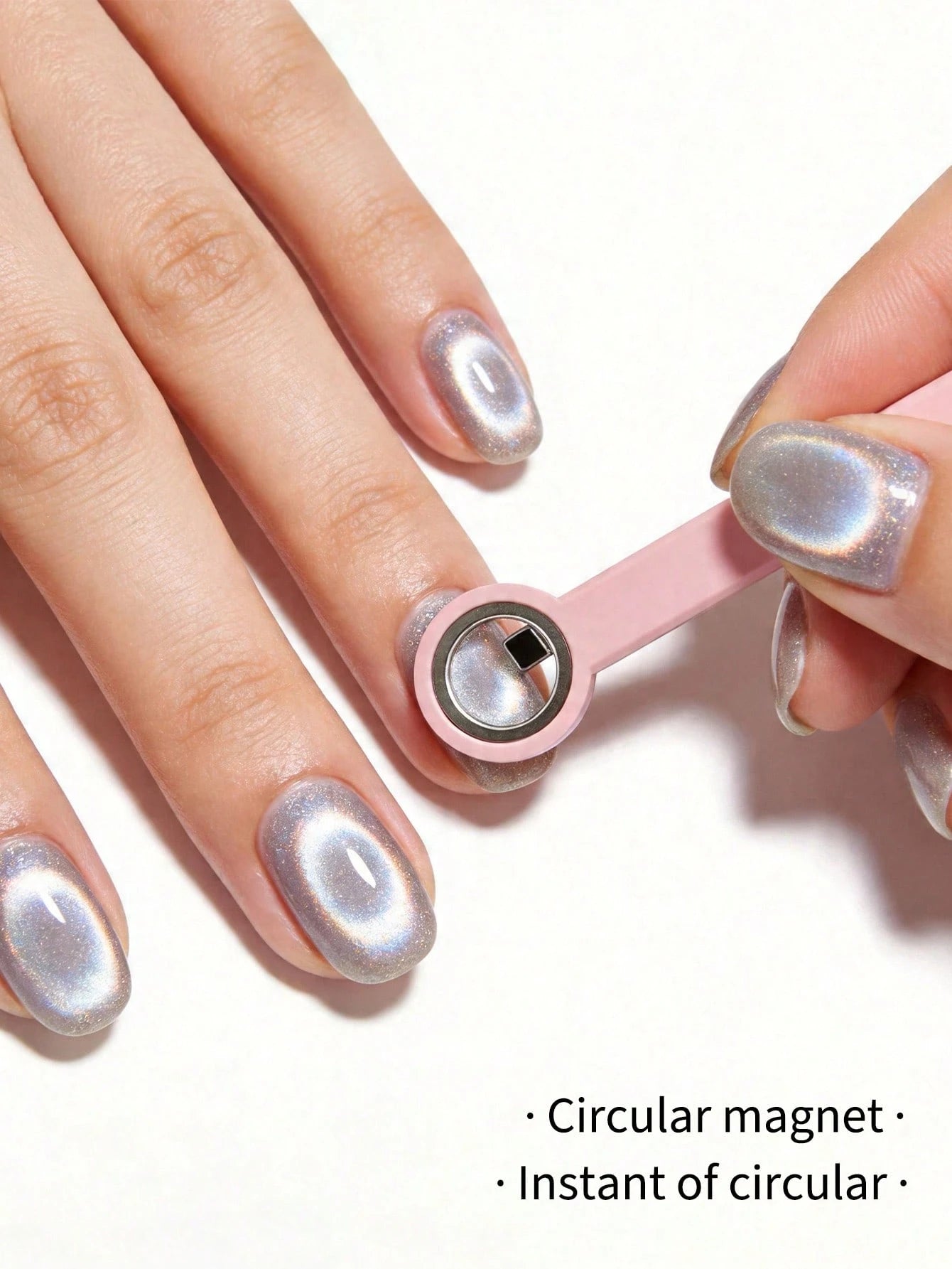 annies Upgraded Circular Cat Eye Magnetic Nail Tool- Powerful Cat Eye Magnetic Nail Art Tool Quickly Create Circular Effect DIY Manicure