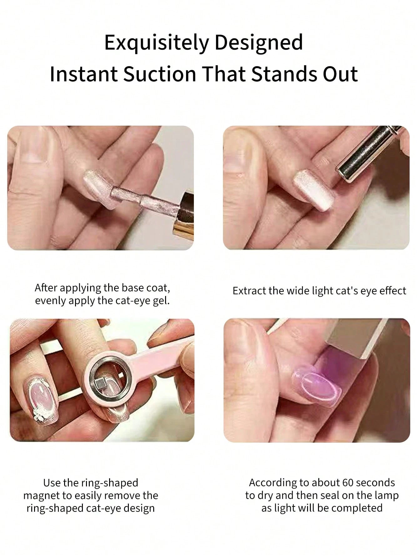 annies Upgraded Circular Cat Eye Magnetic Nail Tool- Powerful Cat Eye Magnetic Nail Art Tool Quickly Create Circular Effect DIY Manicure