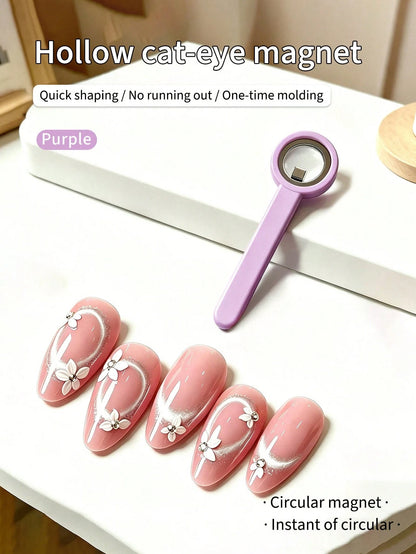 annies Upgraded Circular Cat Eye Magnetic Nail Tool- Powerful Cat Eye Magnetic Nail Art Tool Quickly Create Circular Effect DIY Manicure