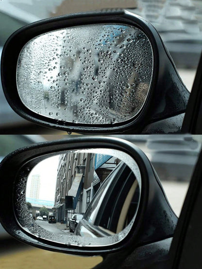Anti-Rain Clear Film-2pcs/1pc/4pcs-Car Anti-Rain Clear Film Rear Lenses Protection Nozzle Waterproof Film Car Sticker Fittings