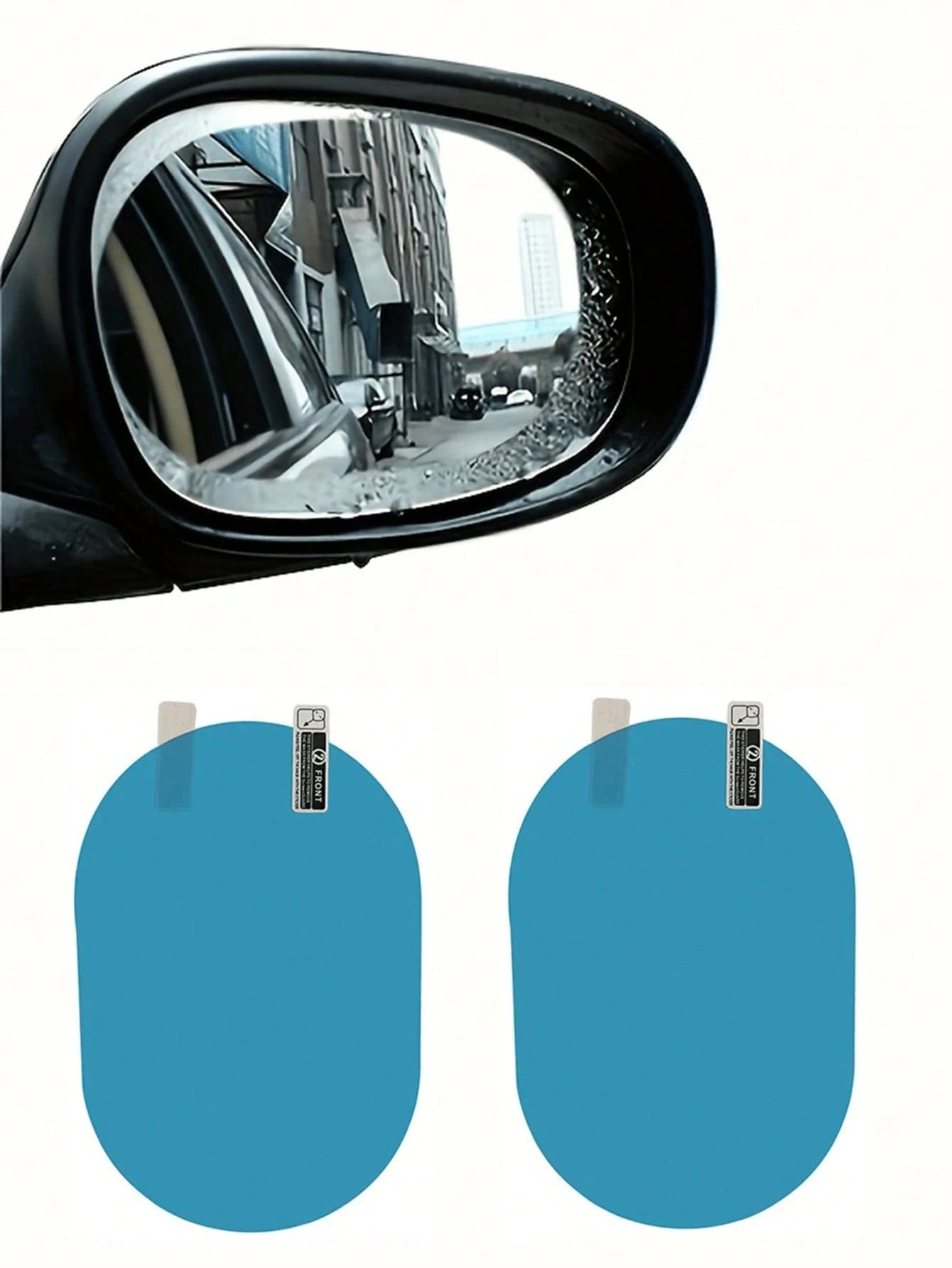 Anti-Rain Clear Film-2pcs/1pc/4pcs-Car Anti-Rain Clear Film Rear Lenses Protection Nozzle Waterproof Film Car Sticker Fittings