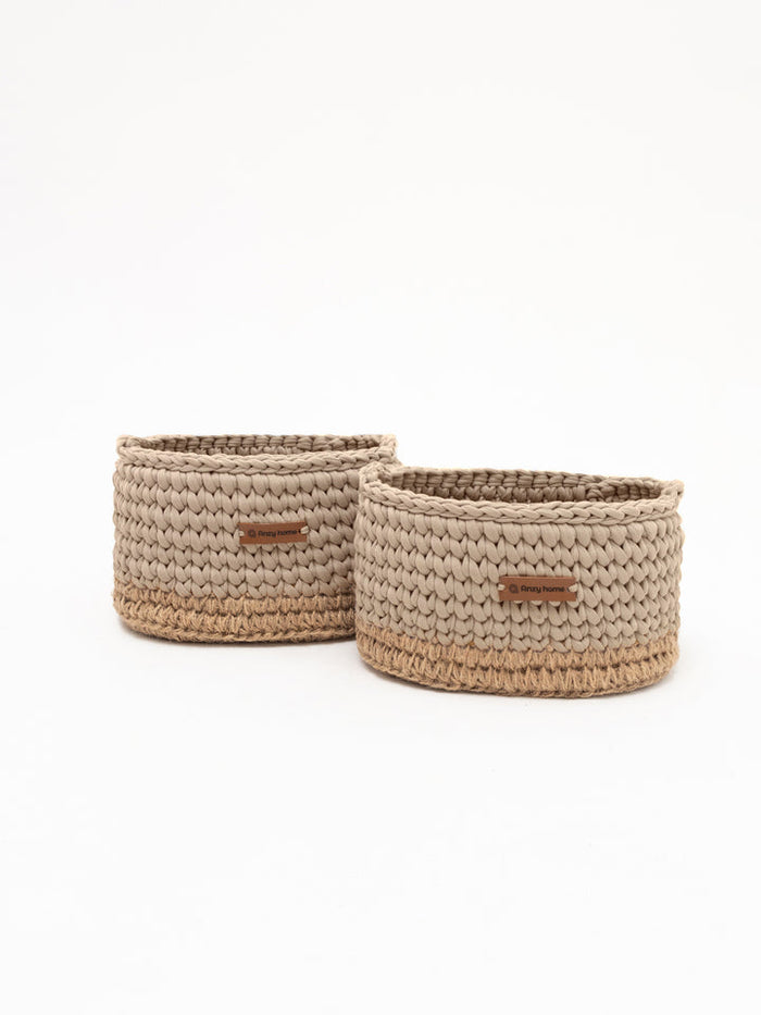 Anzy Home Jute Diapper Caddy Basket (1 Pc)