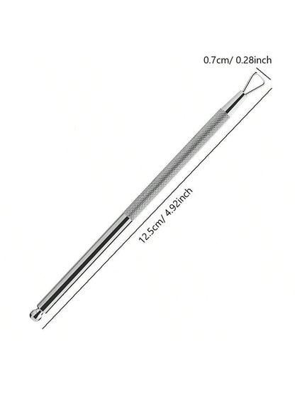 ART LALIC Stainless Steel Cuticle Pusher, Gel Nail Scraper, Callus Remover, Suitable For Home And Nail Salon Use Nails Nails Supplies Nail Stuff