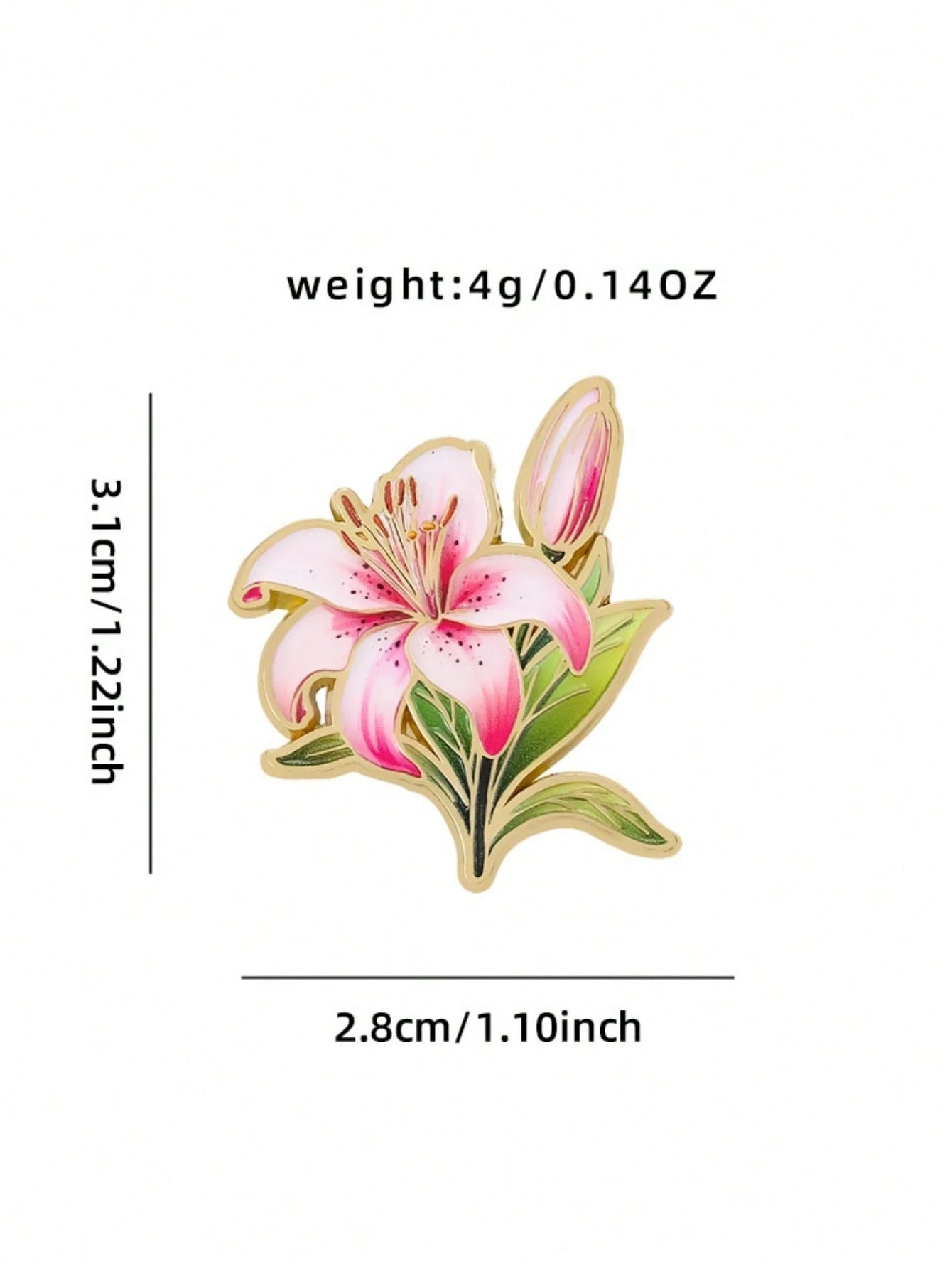 Art Lily Enamel Pin Fashion Flowers Decorative Brooches Ornaments Lapel Bag Badges Jewelry Gifts 2025 New Style Backpack For School Office Accessories Shirts Jacket Christmas Halloween Clothes Pin Fun