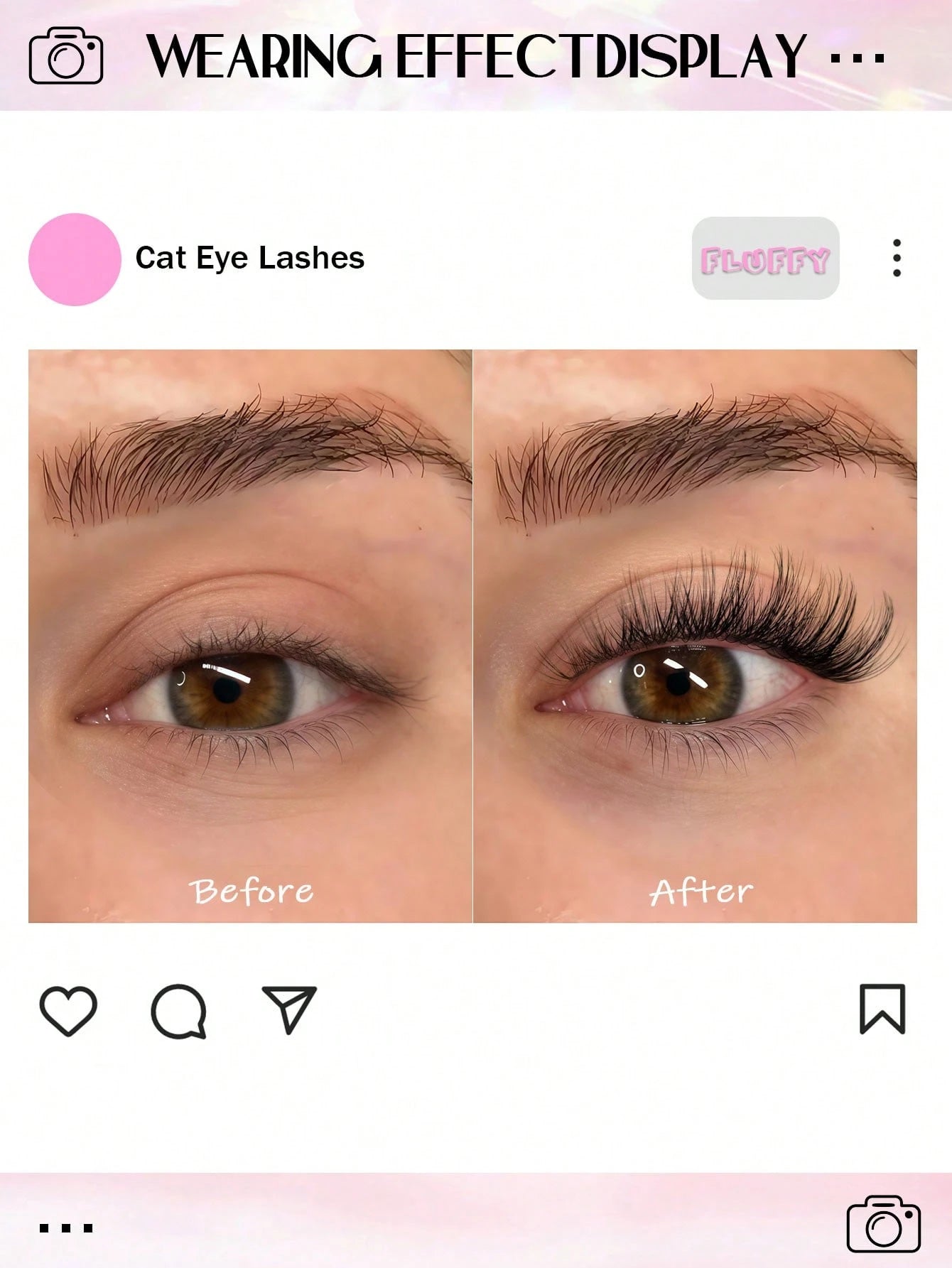 Asiteo 7 Pairs Anime Cat Eye False Eyelashes- Natural & Thick Cartoon Style, Transparent Lash Band, Beginner-Friendly, Perfect For Party & Daily Makeup