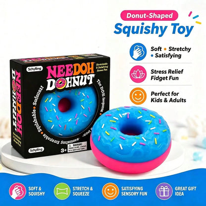 asmodee 1pc NeeDoh Schylling Donut Stress Relief Squeeze Toy, Suitable For Office Relaxation/Home Entertainment, Affordable Price, Fun And Interesting, Suitable As Graduation Gift, Wedding Gift, Toy