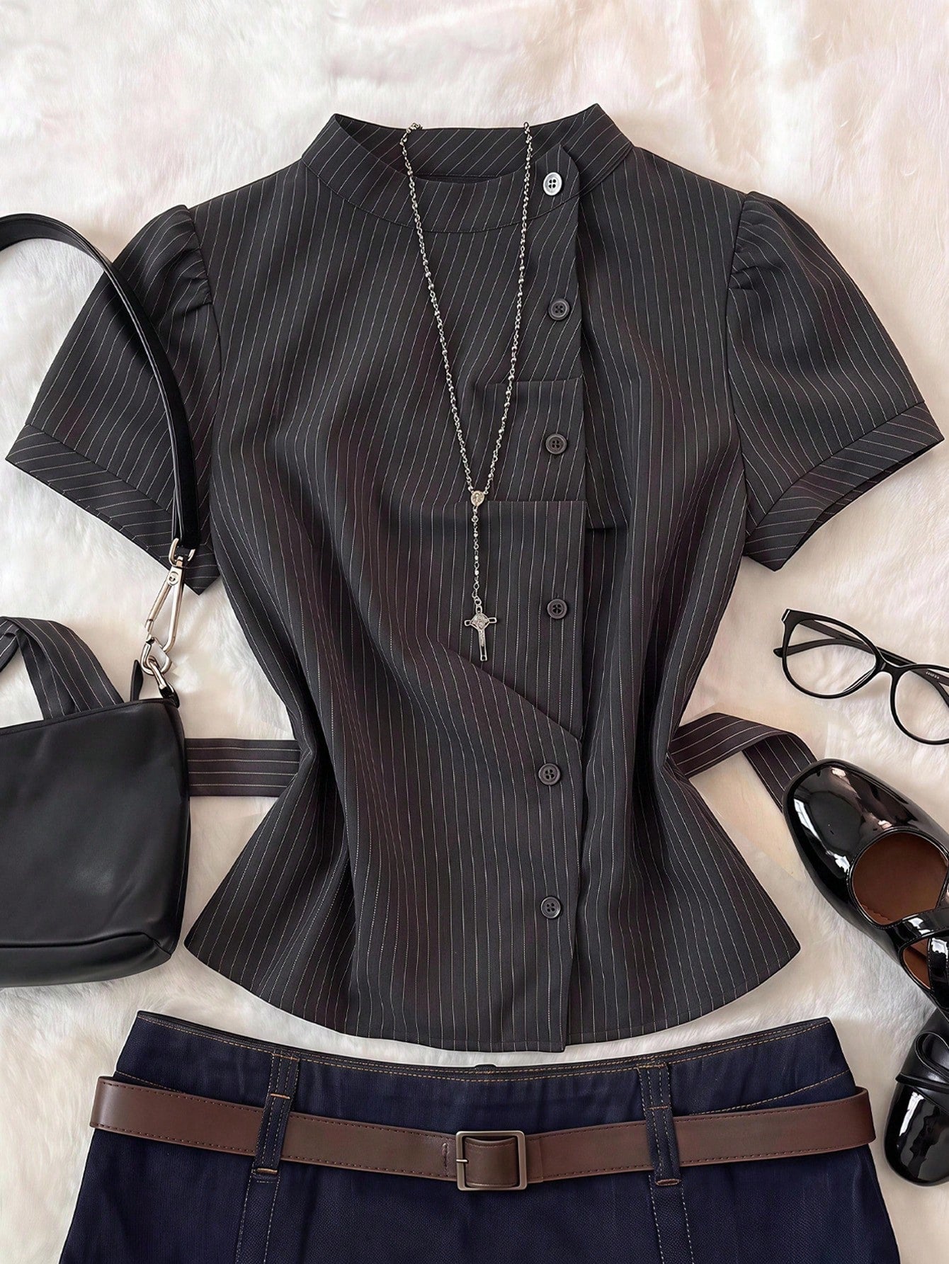 Attitoon Women's Summer Casual Striped Shirt