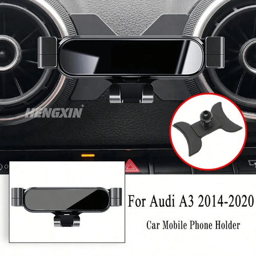 Audi Car Phone Holder, Gravity Navigation Mount, GPS Air Vent Clip Installation Accessory, Linear Gravity Fixed Car Mount, Universal Car Navigation Phone Holder, Compatible With A3 S3 8V 2014-2020/A4