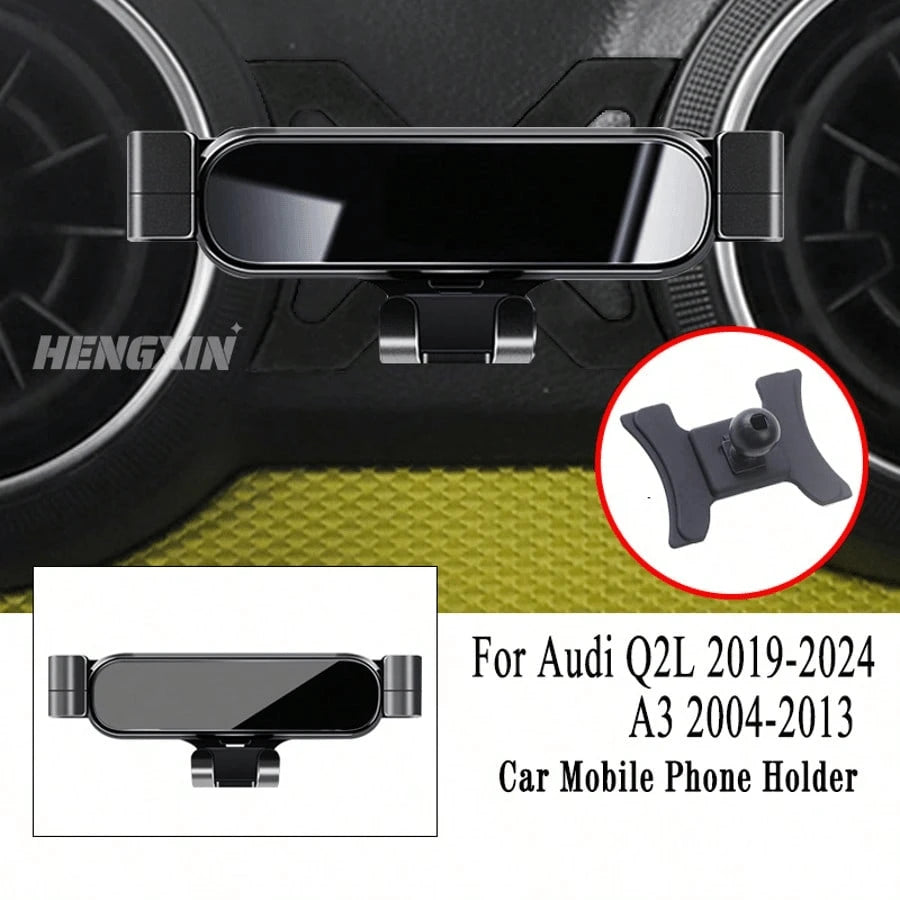 Audi Car Phone Holder, Gravity Navigation Mount, GPS Air Vent Clip Installation Accessory, Linear Gravity Fixed Car Mount, Universal Car Navigation Phone Holder, Compatible With A3 S3 8V 2014-2020/A4