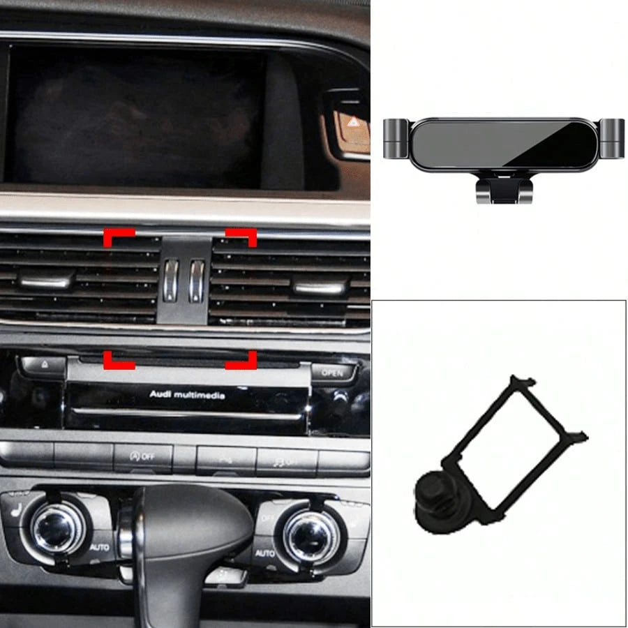 Audi Car Phone Holder, Gravity Navigation Mount, GPS Air Vent Clip Installation Accessory, Linear Gravity Fixed Car Mount, Universal Car Navigation Phone Holder, Compatible With A3 S3 8V 2014-2020/A4