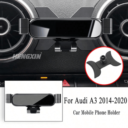 Audi Car Phone Holder, Gravity Navigation Mount, GPS Air Vent Clip Installation Accessory, Linear Gravity Fixed Car Mount, Universal Car Navigation Phone Holder, Compatible With A3 S3 8V 2014-2020/A4