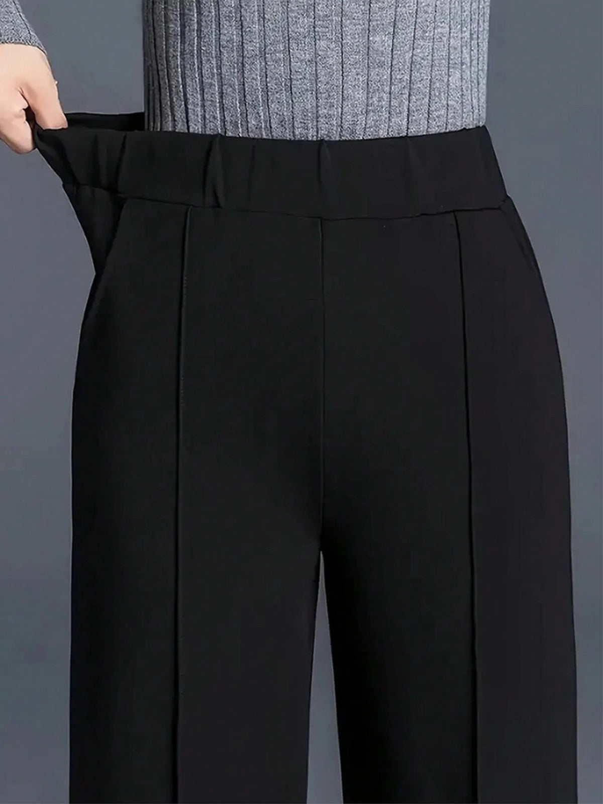 Autumn/Winter Women Wide Leg High Waist Casual Loose Trousers, Versatile Suit Pants Black Summer, Effortless Style