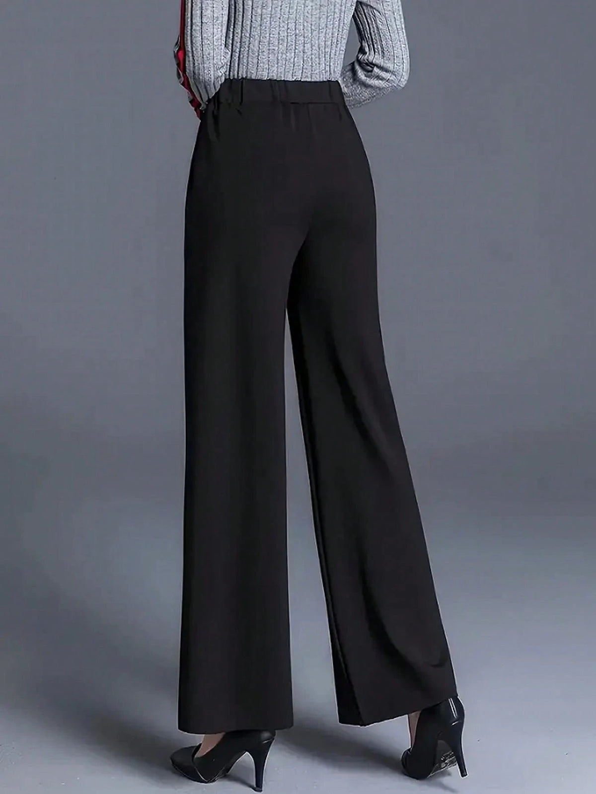 Autumn/Winter Women Wide Leg High Waist Casual Loose Trousers, Versatile Suit Pants Black Summer, Effortless Style