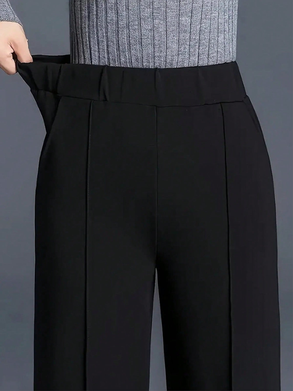 Autumn/Winter Women Wide Leg High Waist Casual Loose Trousers, Versatile Suit Pants Black Summer, Effortless Style
