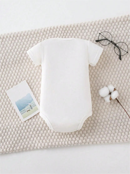 AYJK7 I JUST DID 9 MONTHS ON THE INSIDE Print Funny Newborn Boys Clothes 100% Cotton Triangle Jumpsuit, Casual Comfortable Short Sleeve Baby Romper