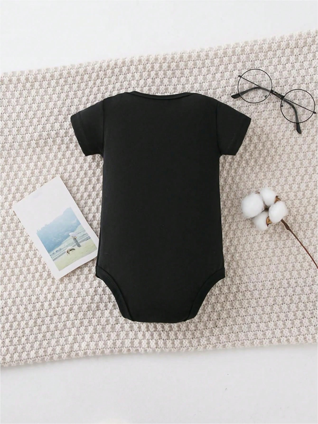 AYJK7 Player 3 Has Entered The Game" Funny Gaming-Themed Baby Romper- Soft 100% Cotton Short Sleeve Jumpsuit For Newborn Boys, White With Black Print, Casual Comfortable Summer Perfect For Outdoor