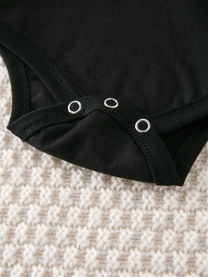 AYJK7 Player 3 Has Entered The Game" Funny Gaming-Themed Baby Romper- Soft 100% Cotton Short Sleeve Jumpsuit For Newborn Boys, White With Black Print, Casual Comfortable Summer Perfect For Outdoor