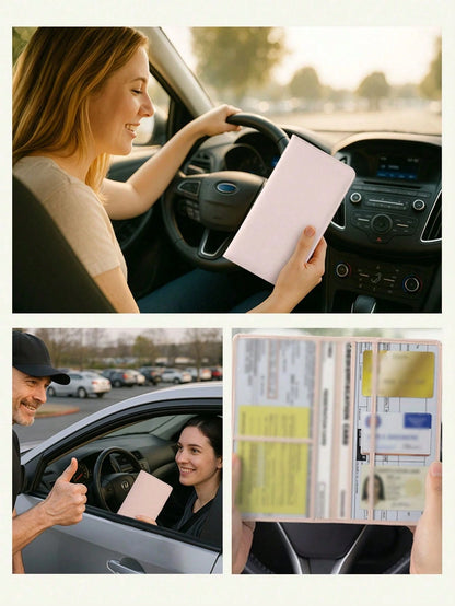 Ayotu Airplane Route Pattern Car Registration & Insurance Document Holder- Vehicle Glove Box Organizer, Car And Truck Accessory Box, Suitable For Storing Important Documents, Driver's License, Passpo