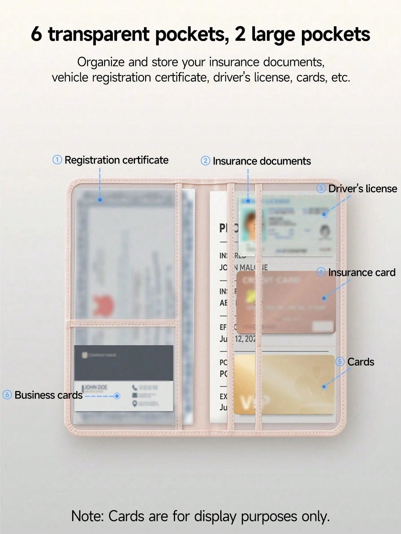 Ayotu Airplane Route Pattern Car Registration & Insurance Document Holder- Vehicle Glove Box Organizer, Car And Truck Accessory Box, Suitable For Storing Important Documents, Driver's License, Passpo