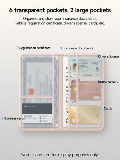 Ayotu Airplane Route Pattern Car Registration & Insurance Document Holder- Vehicle Glove Box Organizer, Car And Truck Accessory Box, Suitable For Storing Important Documents, Driver's License, Passpo