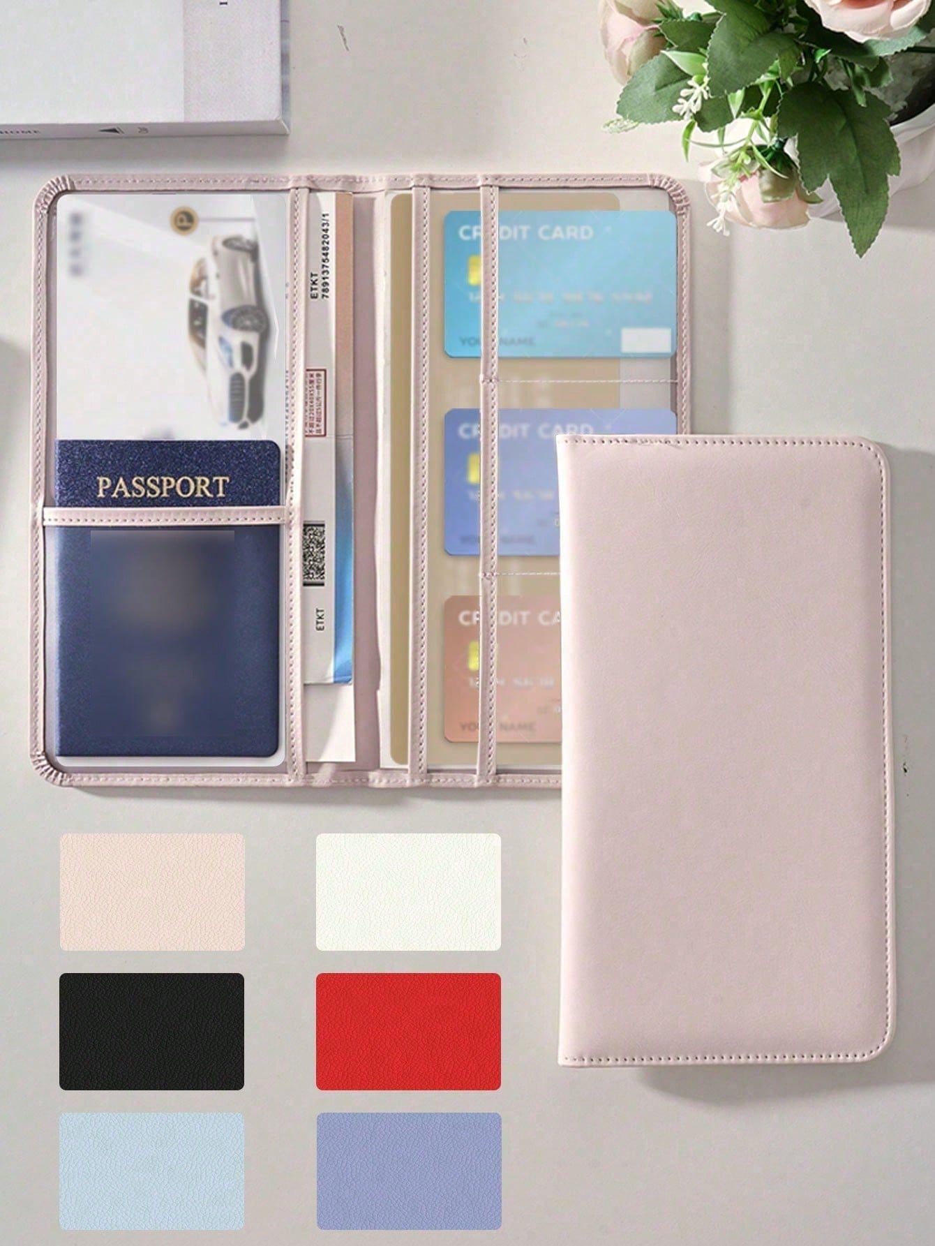 Ayotu Airplane Route Pattern Car Registration & Insurance Document Holder- Vehicle Glove Box Organizer, Car And Truck Accessory Box, Suitable For Storing Important Documents, Driver's License, Passpo