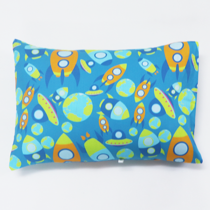 Aztec Rocket - Toddler Pillow with 100% Cotton Removable cover - 20 X 15 Inches | Children Pillows
