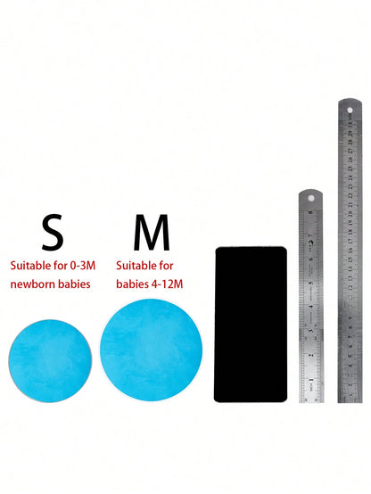 Baby 100 Days/1st Birthday Gift Newborn Growth Keepsake Clay For Making Baby Handprints And Footprints (Ribbon Not Included) S Size Mold Diameter 9cm M Size Mold Diameter 12cm (Random Mold Shape)