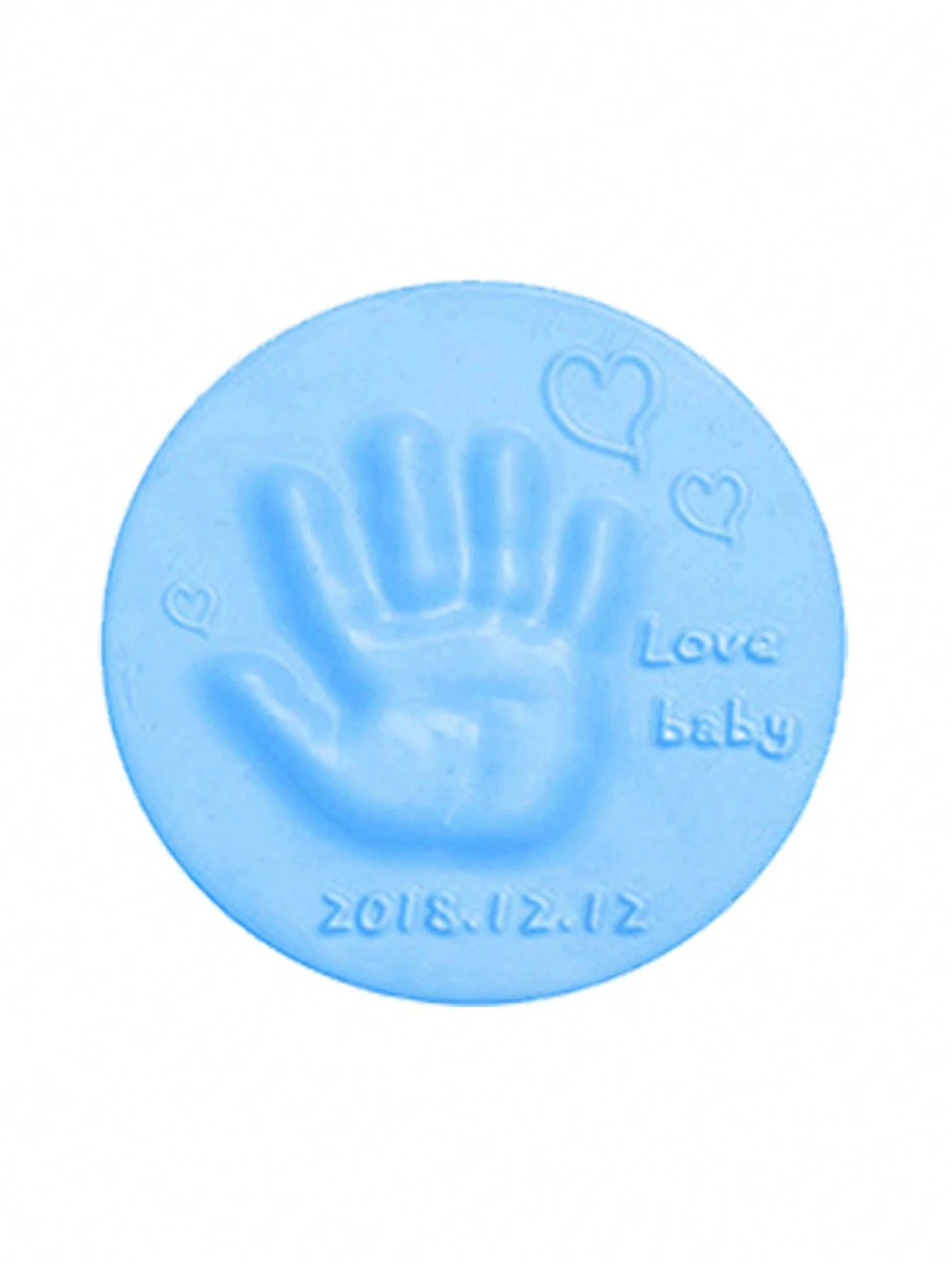 Baby 100 Days/1st Birthday Gift Newborn Growth Keepsake Clay For Making Baby Handprints And Footprints (Ribbon Not Included) S Size Mold Diameter 9cm M Size Mold Diameter 12cm (Random Mold Shape)