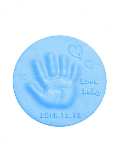 Baby 100 Days/1st Birthday Gift Newborn Growth Keepsake Clay For Making Baby Handprints And Footprints (Ribbon Not Included) S Size Mold Diameter 9cm M Size Mold Diameter 12cm (Random Mold Shape)