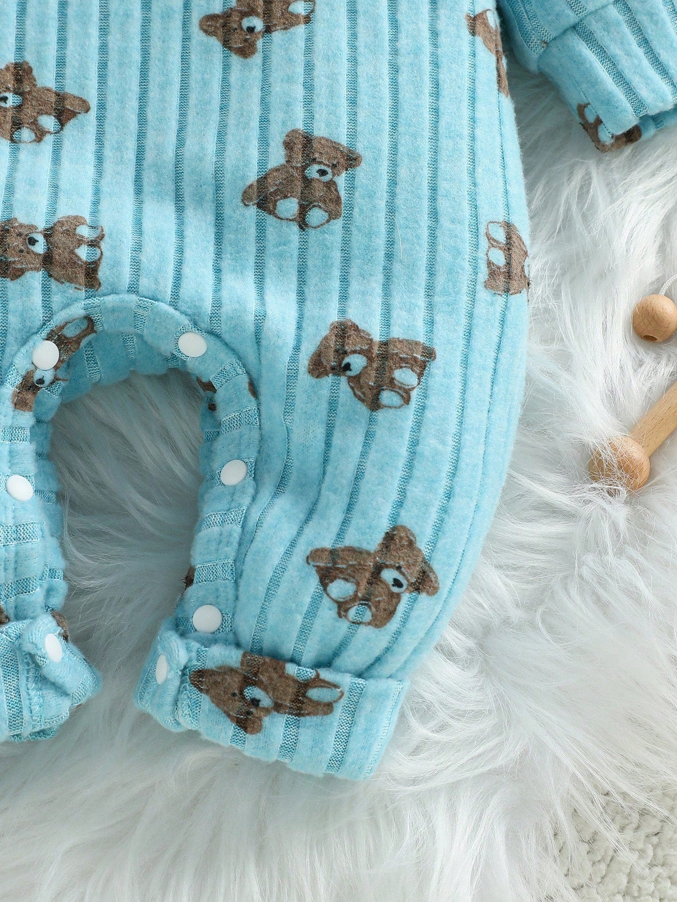 Baby Boy 2pcs Set Casual Cute Long Sleeve Bear Print Jumpsuits Autumn/Winter Outfit Clothings